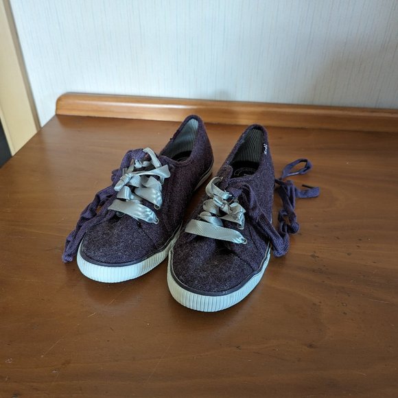 Purple Keds - Womens 8 - wool blend sneakers - Picture 3 of 11